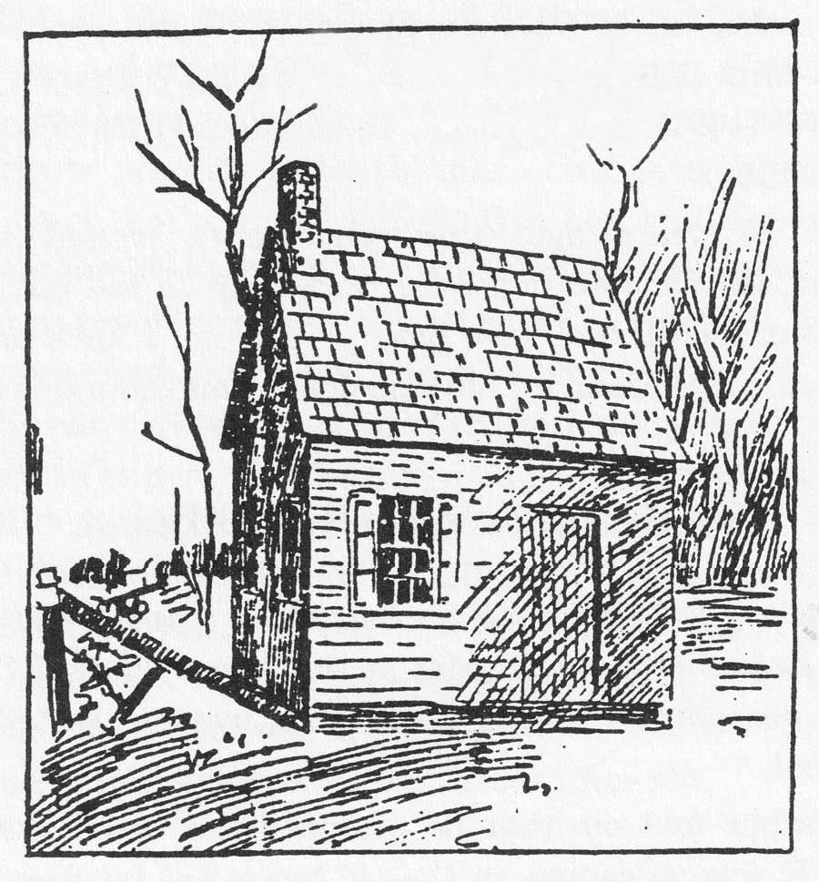Drawing of the Cedarville School.